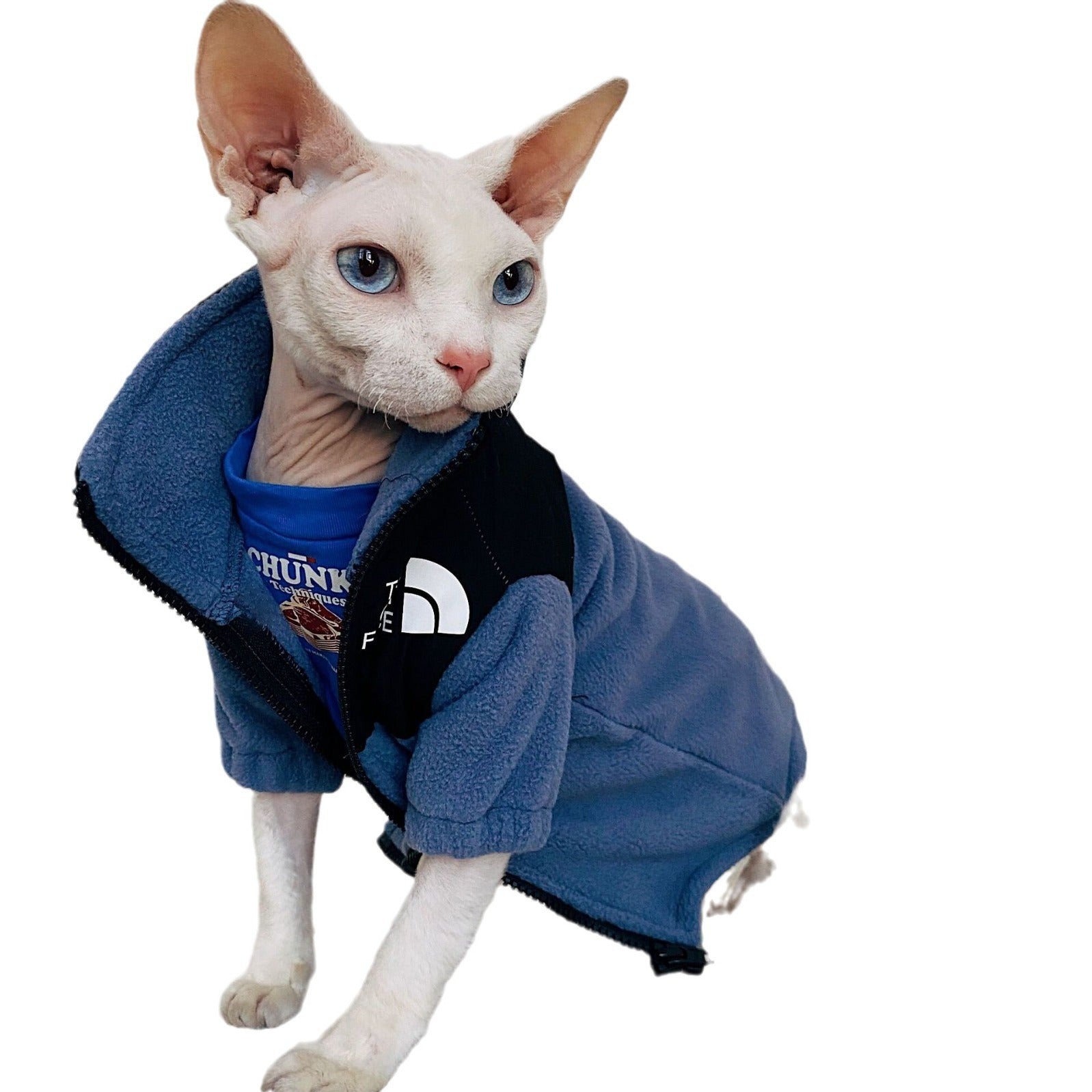"The CAT Face" Cat Fleece Sweatshirt - Sporty and Warm with Zip