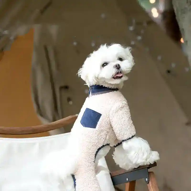 パジャマ 犬用 フリース パルファム 4本足 ジップ付き - 犬用つなぎ