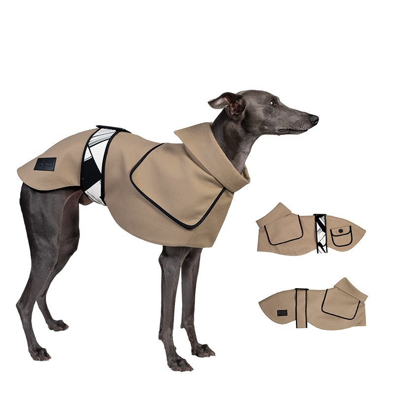 Trench per cani beige stile "Burberry"