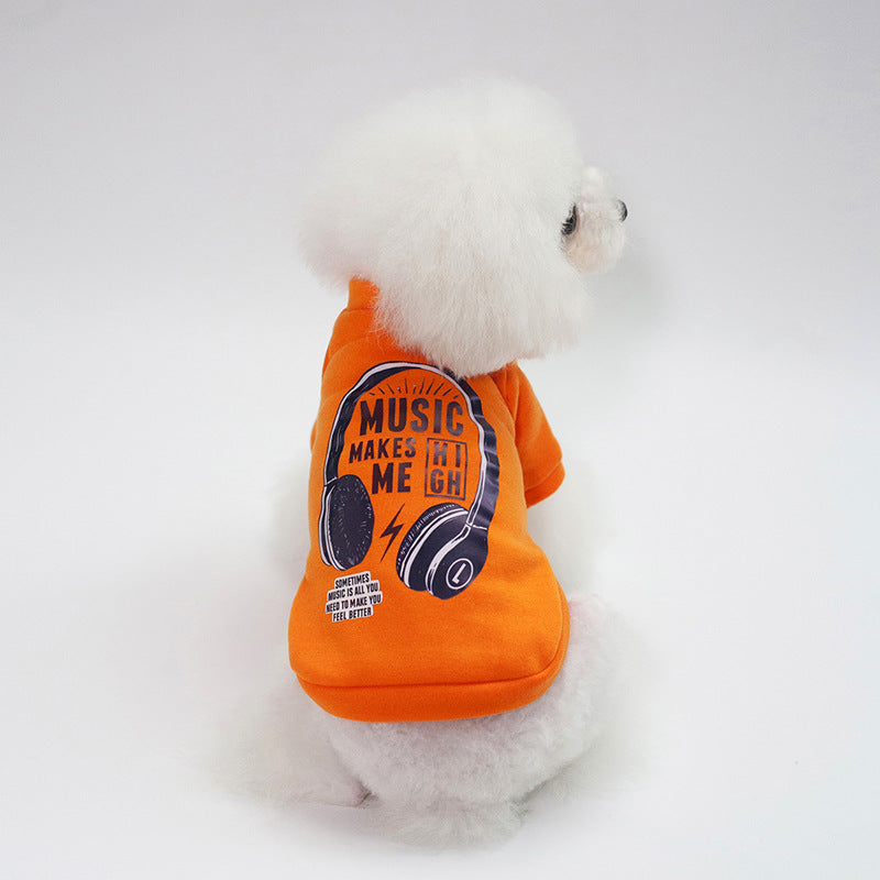 Sudadera de forro polar para perros con estampados - Capucha y diseño moderno