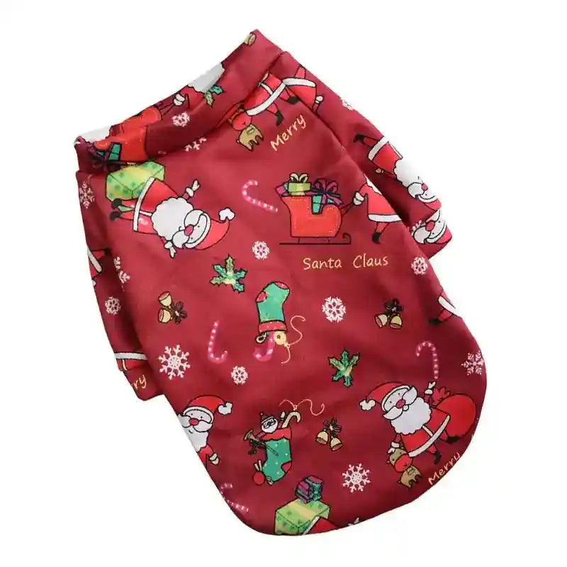 Maglione Natale Cani Fiocchi Neve Rosso Verde by Dog Moda