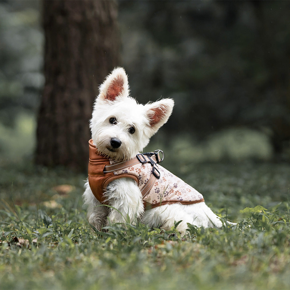 Vpetr Padded Fleece Dog Coat with Harness