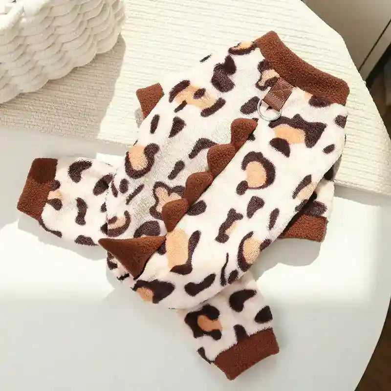 Mono Cheetath de Forro Polar para Perros - Pijama Suave y Caliente