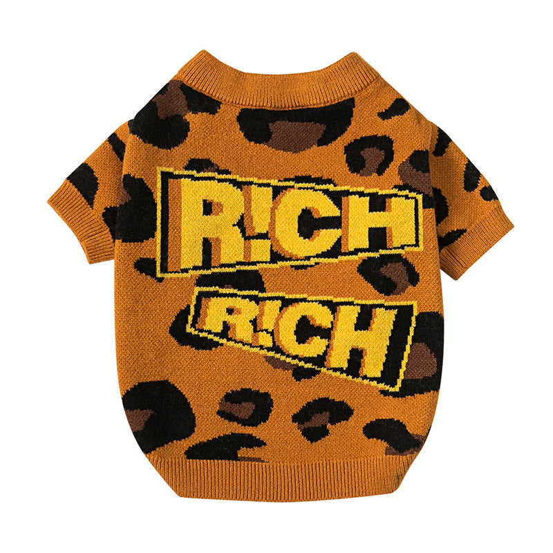 Maglioncino per Cani "Rich" – Stile Leopardato e Comfort in Lana