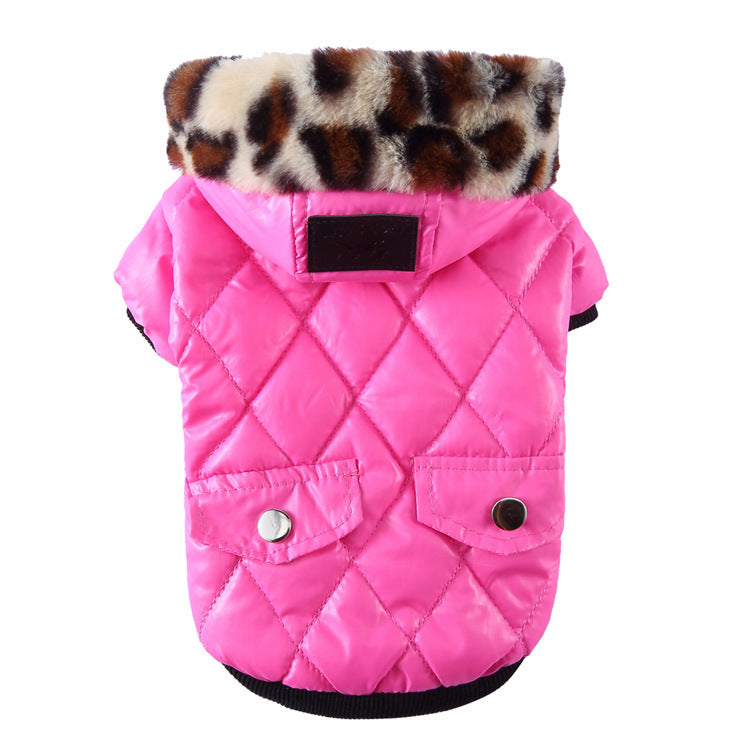 Dog Coat with Faux Fur Hood - Elegance and Warmth for Poodles