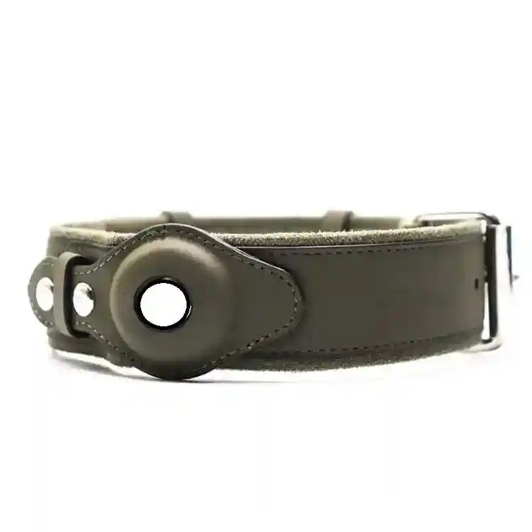 Collare in Pelle con Alloggio Apple AirTag per Cani e Gatti by Dog Moda