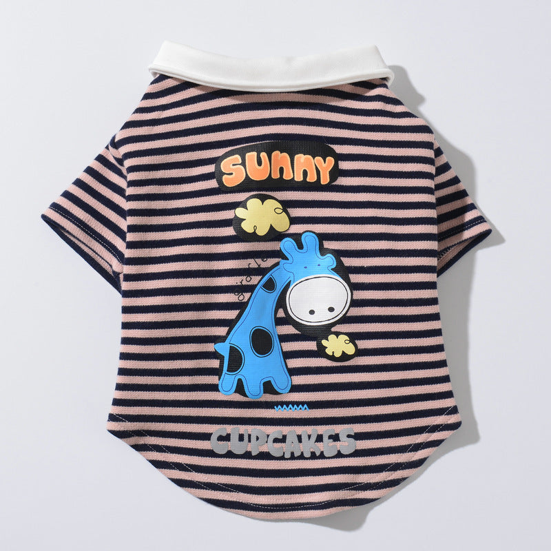 Maglietta per Bulldog e Carlino in cotone "Sunny Cupcake"