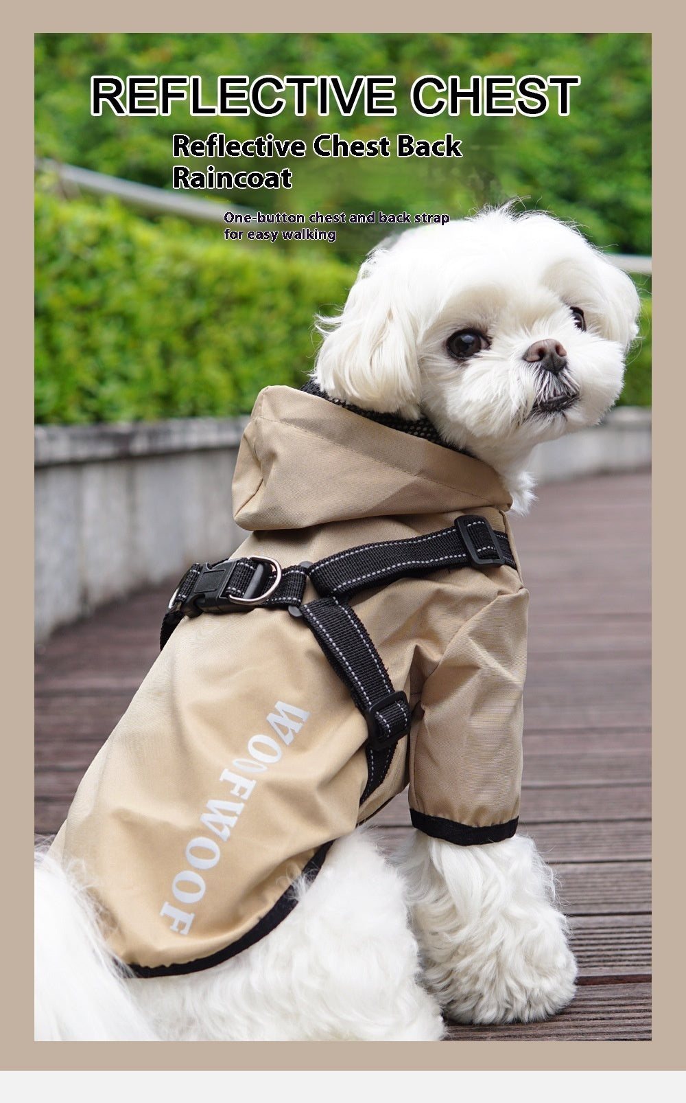 Impermeabile per Cani con Pettorina Integrata "WoofWoof" - Dog Moda