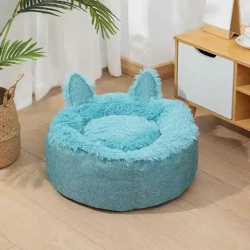 Cuccia Ears per Gatti - Morbida Tana Circolare con Orecchie by Dog Moda