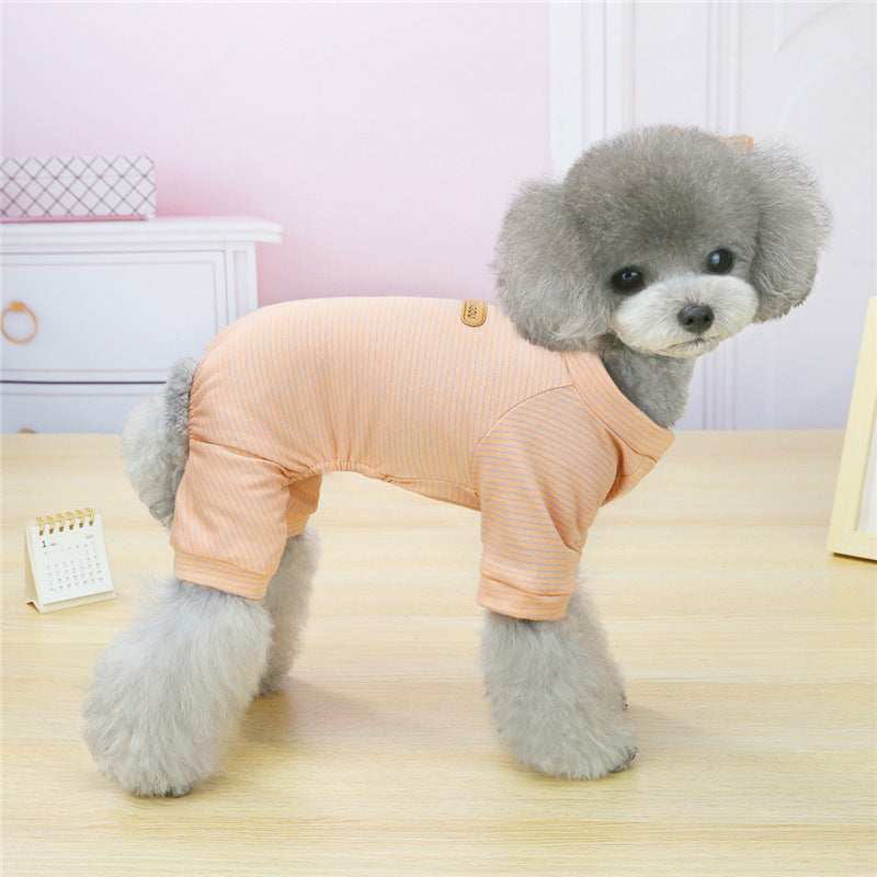 Medium Dog Pajamas – Dagagou (Cotton, Korean Stripes)