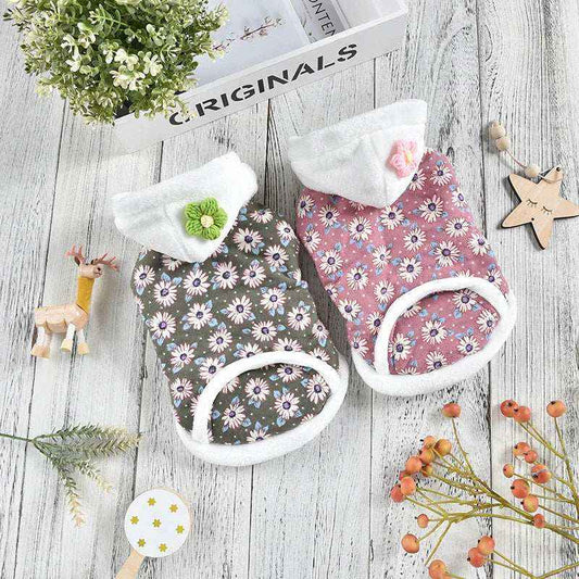 Cappotto Daisy per Cani Imbottito Pile con Cappuccio by Dog Moda