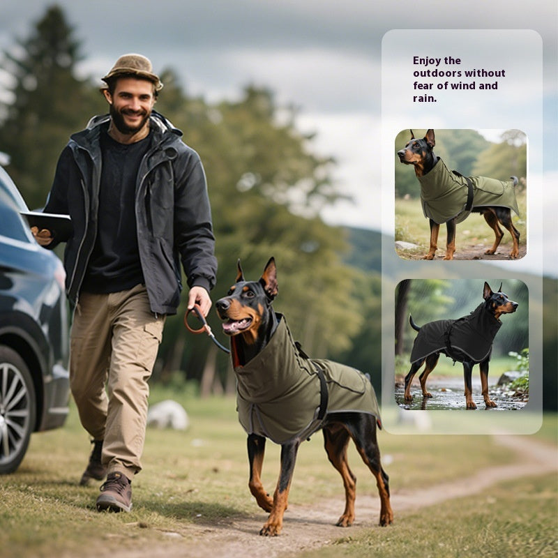 Imperméable pour chiens avec filet intérieur et cordon de serrage