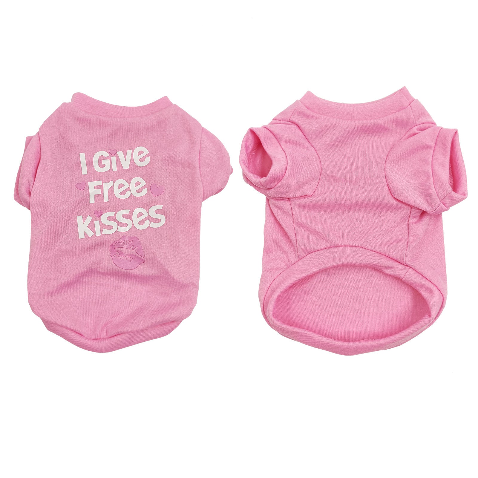 Baumwoll-Hunde-T-Shirt „Kisses“