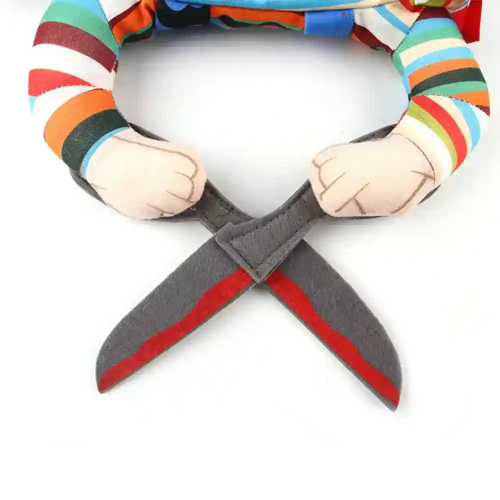 犬と猫用チャッキーコスチューム - ハロウィンの怖い衣装