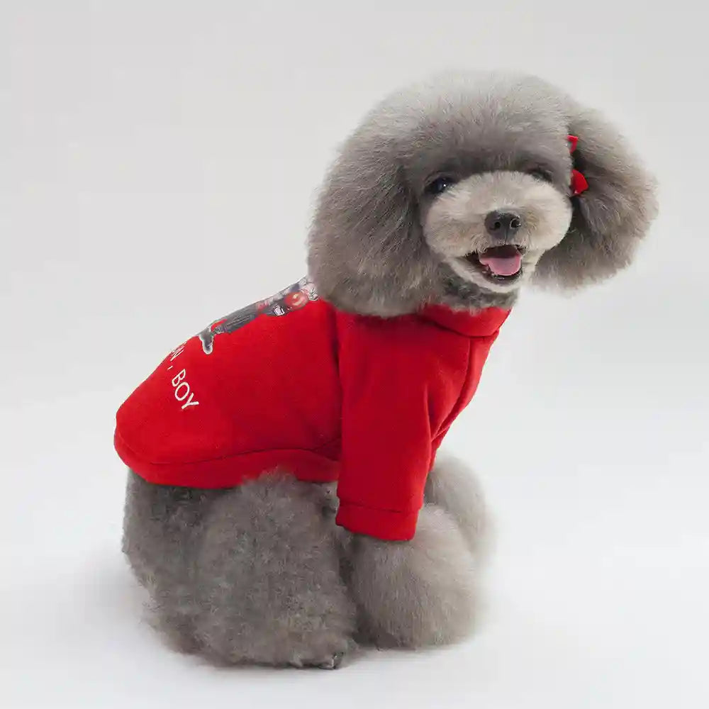 Felpa Pile Cani con Stampe - Cappuccio e Design Trendy by Dog Moda