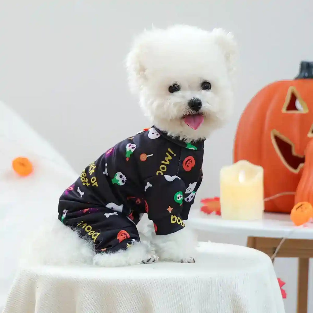 伸縮性4足犬用つなぎ - 冬用パジャマ