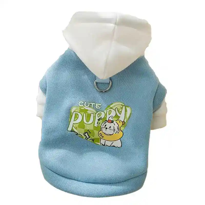 Felpa Cute Puppy per Cani e Gatti - Cappuccio e Anello by Dog Moda