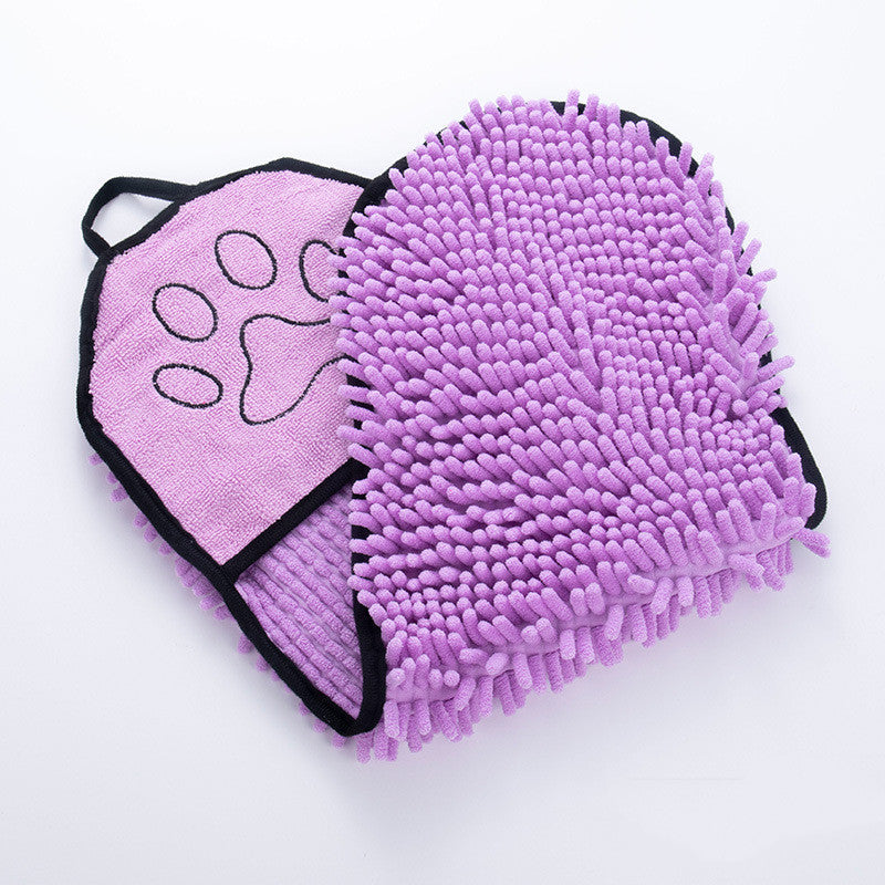 Microfiber Dog and Cat Towel with Double Pocket - Quick Drying and Comfort for Your Four-Legged Friend