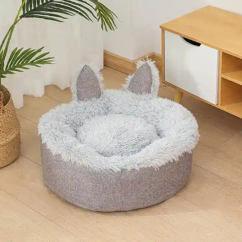 Cuccia Ears per Gatti - Morbida Tana Circolare con Orecchie by Dog Moda