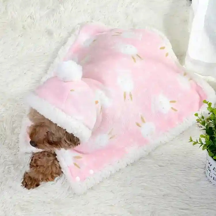 Pigiamino Coperta per Cani in Pile - Cappuccio Caldo by null