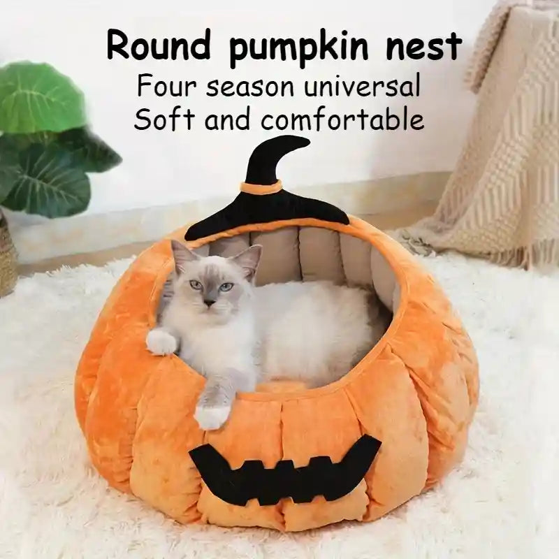 Cuccia Zucca Halloween per Gatti - Cuscino Sfoderabile by Dog Moda