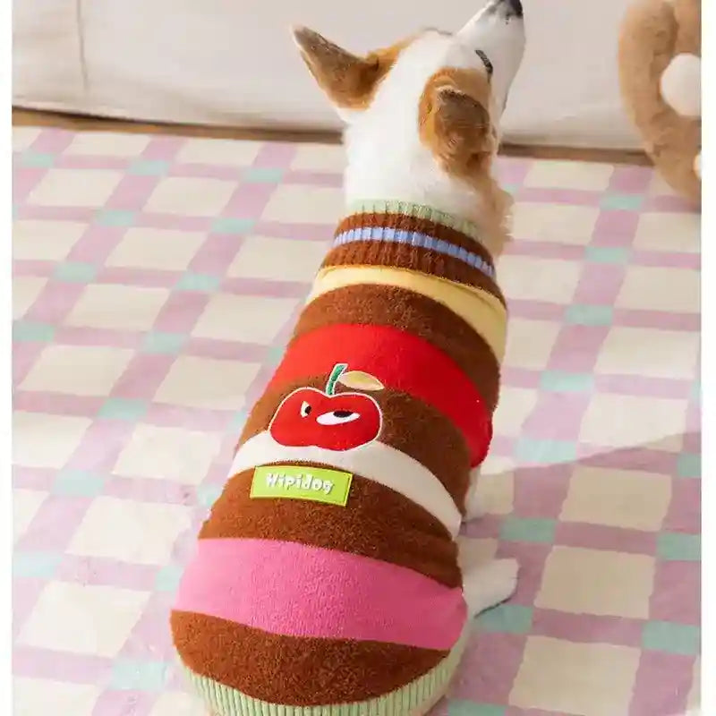 Maglione CHERRY Hipidog - Righe Colorate e Ciliegie by Dog Moda