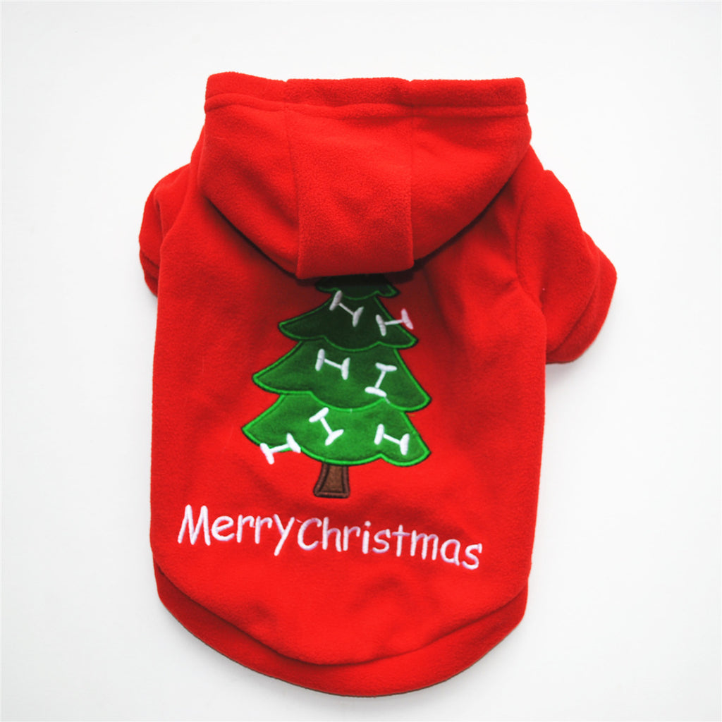 Christmas Dog Hoodie - Warm Fleece