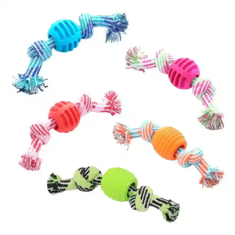 Corda con Pallina Cani - Gioco Masticazione Resistente by Dog Moda