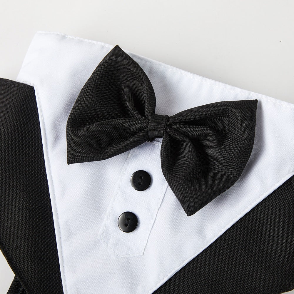 Elegant "Smoking" dog harness for special occasions