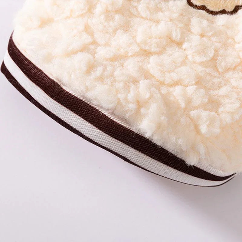 Malteser-Fleecepullover mit Stickerei – Rot und Creme