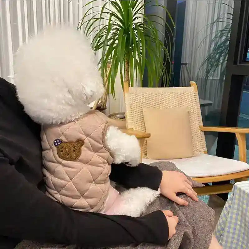 Abrigo Oso Acolchado para Perros - Chaleco Acolchado