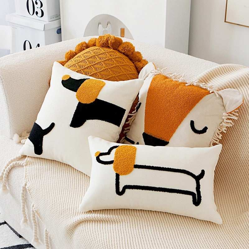 Cuscino Cane 3D Ricamata – Arredo Casa Idea Regalo