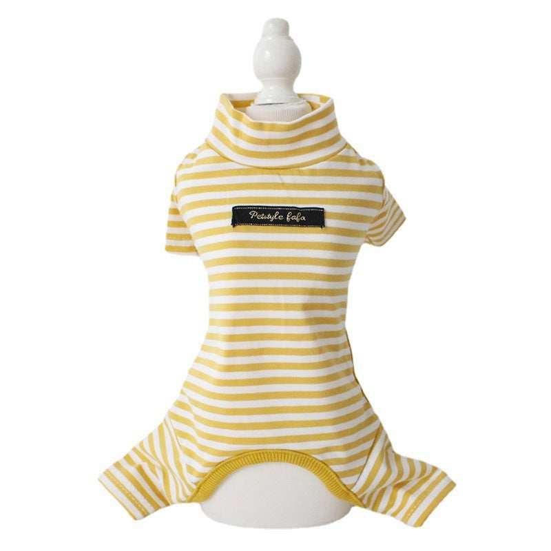 Gestreifter Hundepyjama „Four Paws“ – Weiche Baumwolle