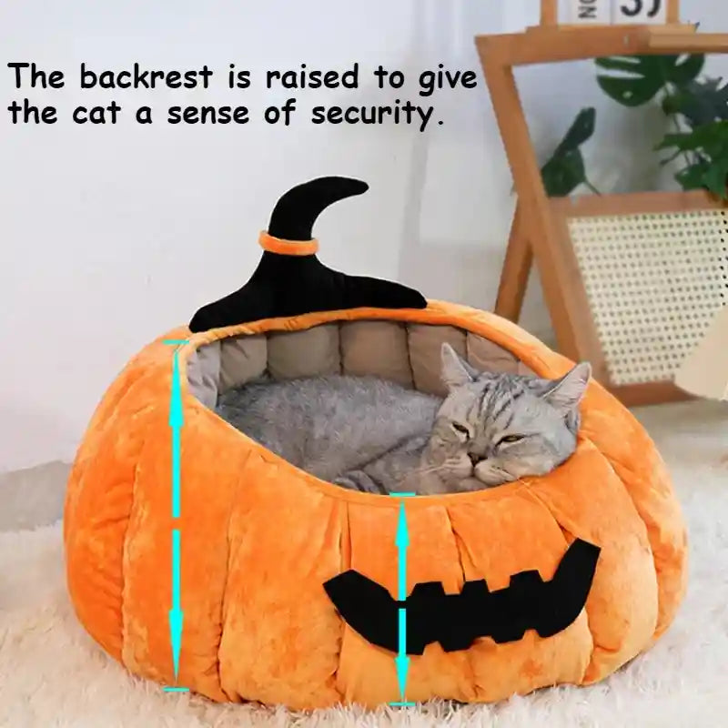 Cuccia Zucca Halloween per Gatti - Cuscino Sfoderabile by Dog Moda
