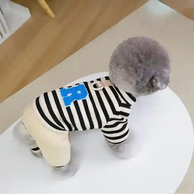 Vestido Ralf a Rayas para Perros - 4 Patas con Anillo