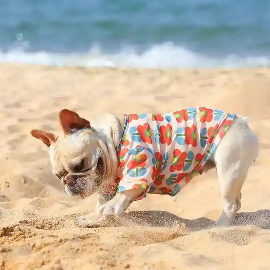 Maglietta Fiori Estiva per Cani - Protezione Solare Mesh by Dog Moda