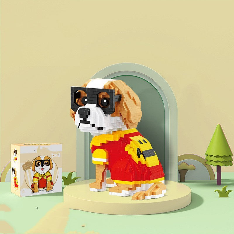Pet Dog Building Block Set – Micro Brick Dog Model
