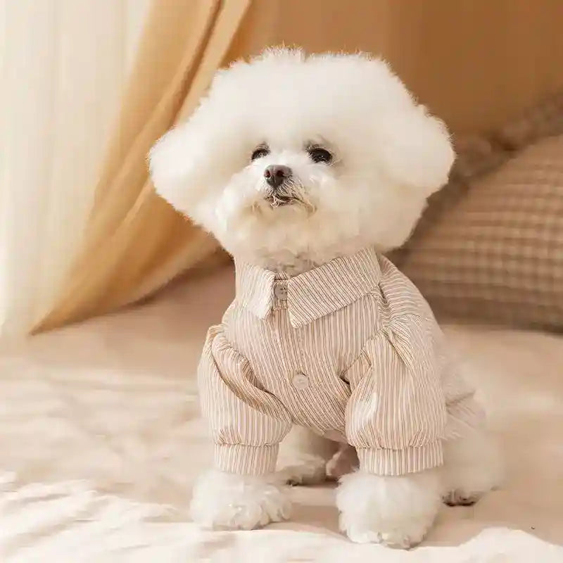 Maglione Preppy Stratificato per Cani - Elegante Velluto by Dog Moda