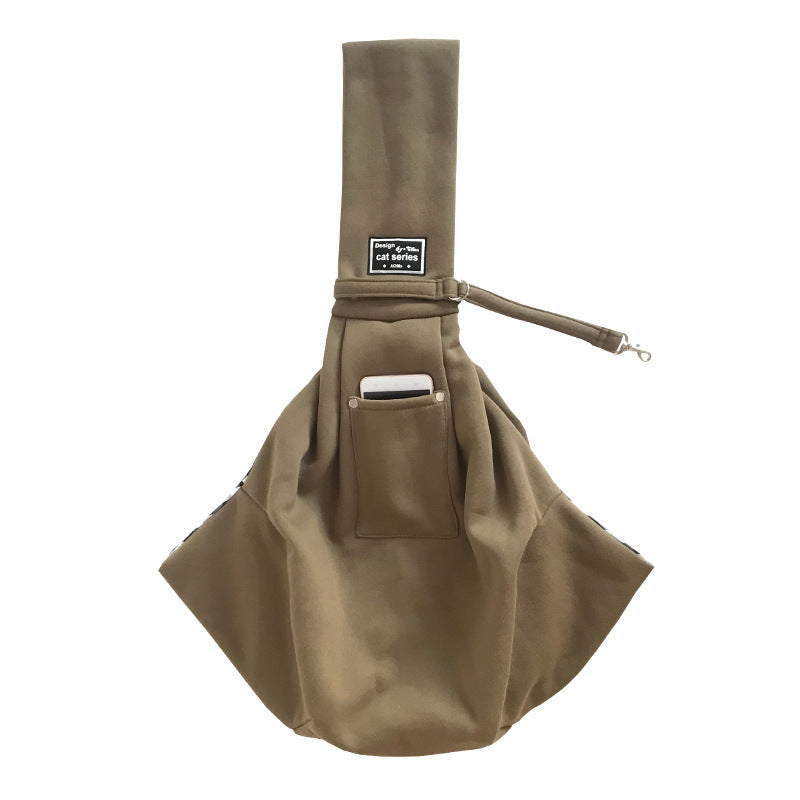 Single Shoulder Carrier Bag for Dogs and Cats with Safety Leash