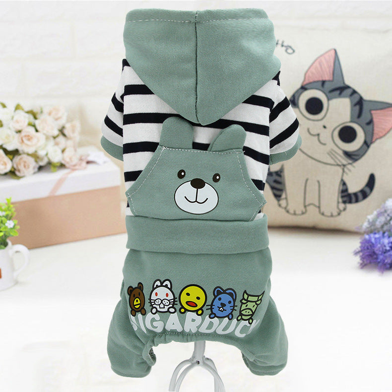 Tutina Cane 4 Zampe con Salopette in Cotone Elastico by Dog Moda