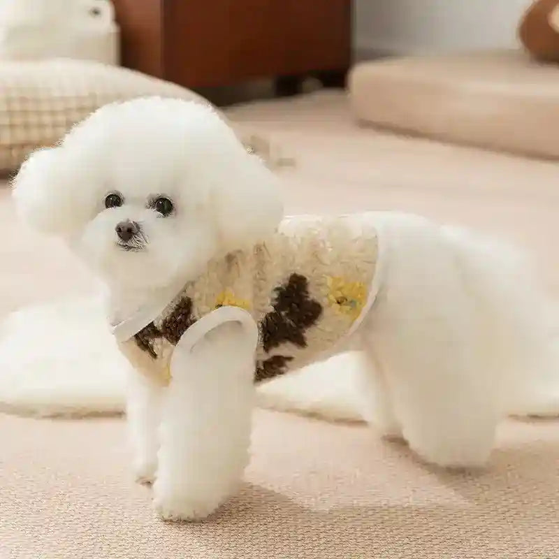 Cappotto Pile Smanicato per Cani con Orsetto - Caldo by Dog Moda