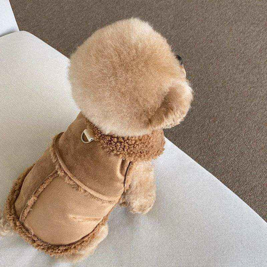 Cappotto Scamosciato con Pettorina per Cani | Dogmoda.it by null