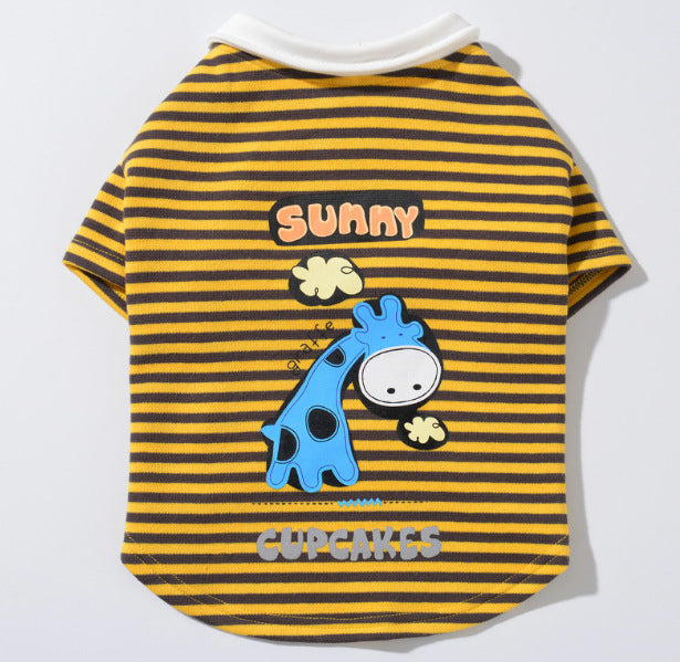 "Sunny Cupcake" Cotton Bulldog and Pug T-Shirt