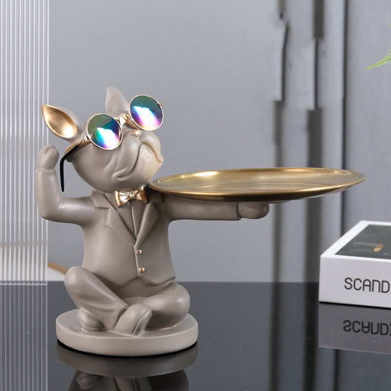 Portagioie Bulldog con Occhiali e Papillon – Design Nordico Colorato