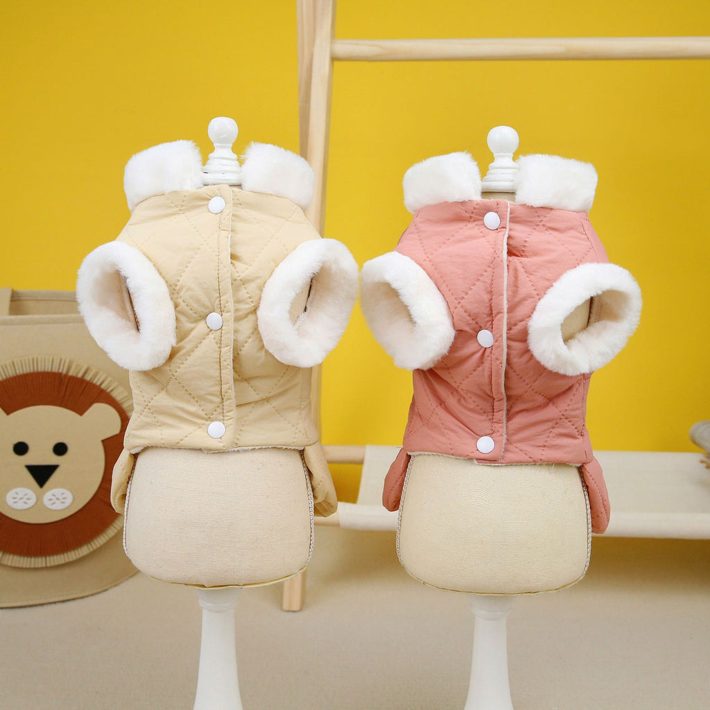 Cappottino Pile Cane Maltese Smantito | Caldo Smanicato con Fiocco