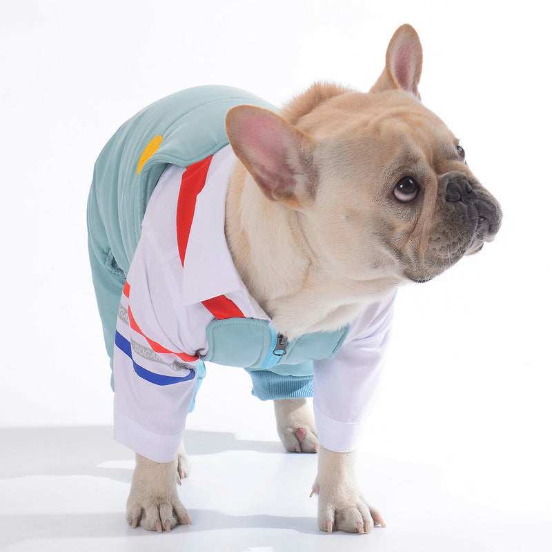 Hundeoverall „Skypass“ mit elastischen Trägern und Polsterteil