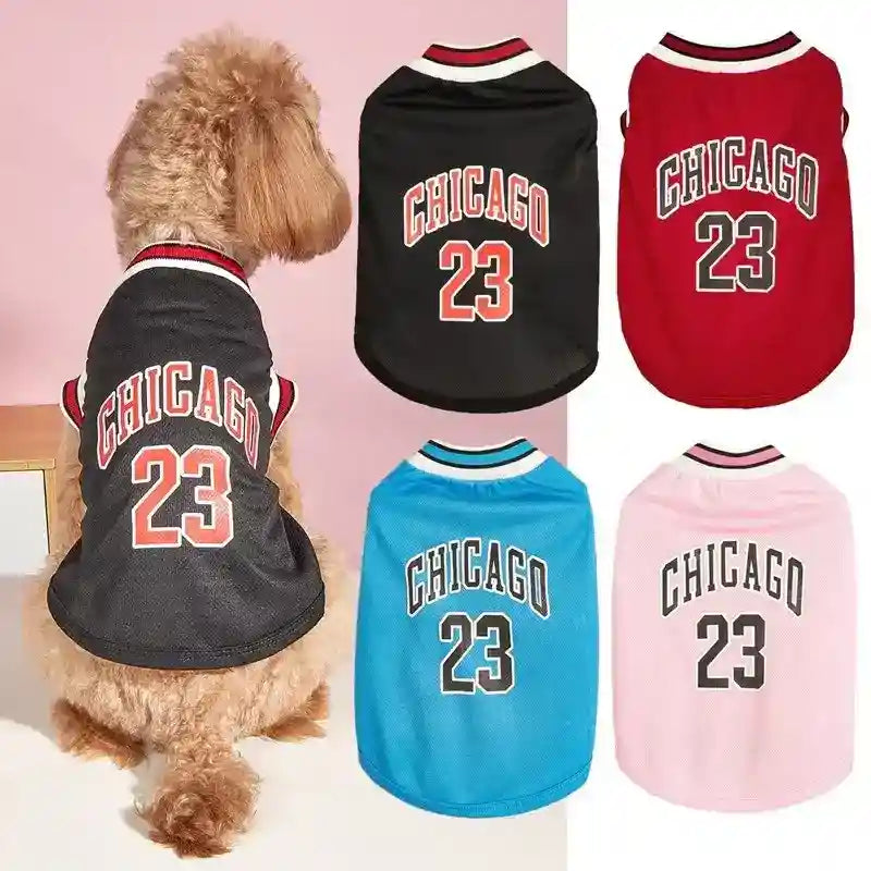 Maglia Basket Cani Chicago 23 Smanicata Traspirante by Dog Moda