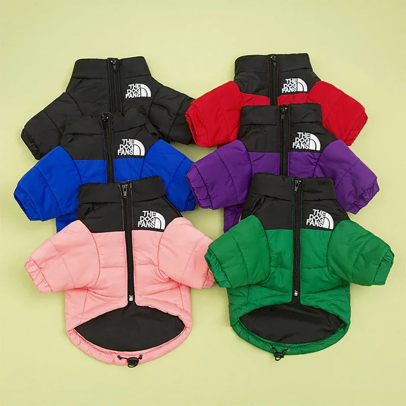 The Dog Fans High Neck Zip Windproof Dog Coat