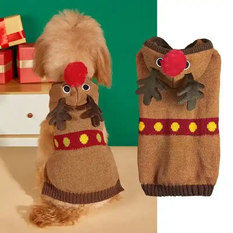 Maglione Natale per Cani - 11 Fantasie Babbo Natale Renne by Dog Moda