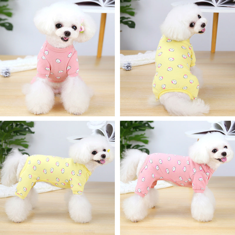 "Filo di Luna" Poodle Jumpsuit in Stretch Cotton
